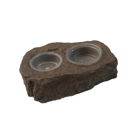 ReptiWorx Deli Cup Holder Small Double (Size: 11cm x 9.5cm x 2cm) - Jozi Bugs